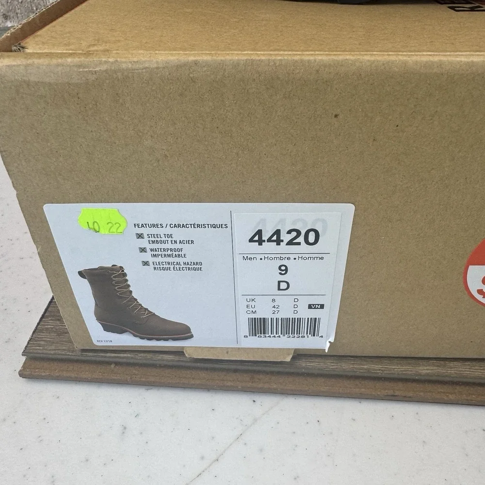 Red Wing Shoes 4420 LoggerMax Leather Work Boots Steel Toe Brown Sz 9D